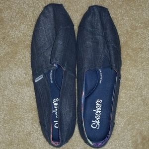 Womens Denim fabric Sketchers Shoes